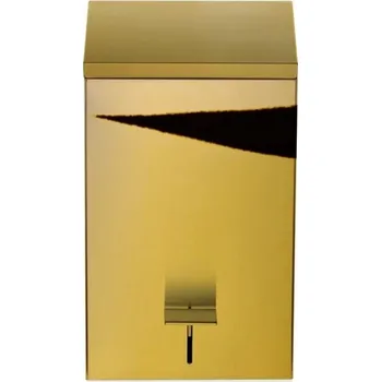 Odpadkový koš Decor Walther, Koš na odpadky do koupelny Corner Soft Close čtvercový 32 cm zlatý - Formadore