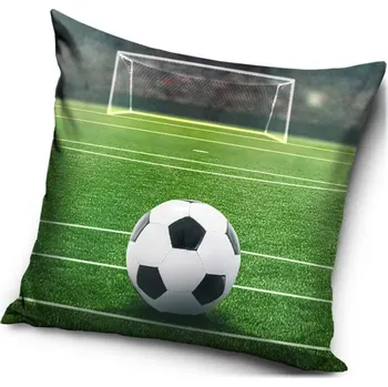 Carbotex • Mikroplyšový polštář s fotbalovým míčem - 40 x 40 cm