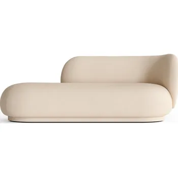 Pohovka Ferm Living, Lenoška pravostranná Rico Brushed krémová - Formadore