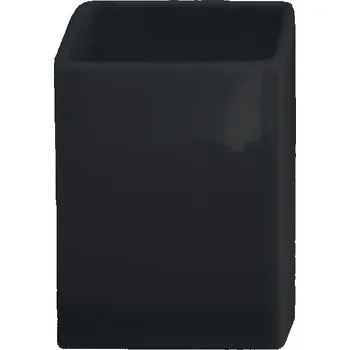 Decor Walther, Pohár na zubní kartáčky Porzellan čtvercový 10,5 cm černý - Formadore