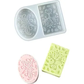 Mýdlo Silikonová forma na mýdlo strom života a květ - 2ks