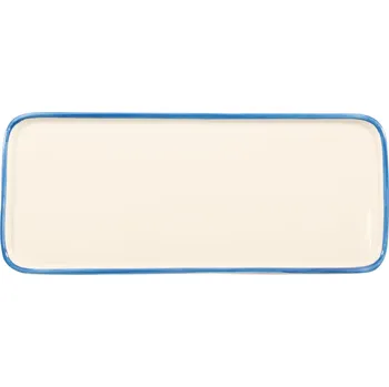 Zafferano, Servírovací talíř Lido Rim obdélníkový 26,5 cm jasnomodrý - Formadore