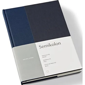 Diář Semikolon, Nelinkovaný zápisník Natural Affair A5 temně modrý - Formadore