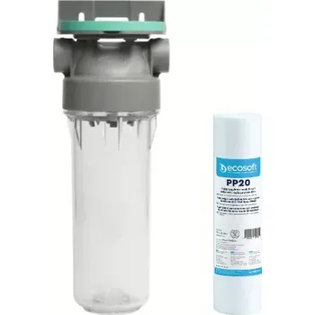 Filtrace vody Průsvitné filtrační pouzdro s odvzdušňovacím ventilem ECO 1“ - 10“/2,5" a vložkou 20µm (FILTRAČNÍ POUZDRA)