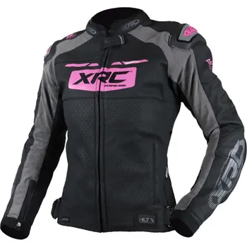 Moto bunda XRC Moos 2.0 HLT ladies leather jacket blk/pink/grey vel. 54