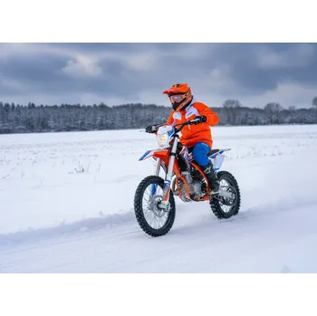 malá motorka Leramotors Dětská benzínová motorka Pitbike Leramotors by APOLLO THUNDER 125cc 17/14 E-Start 4 rychlosti - oranžová