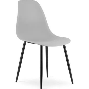 Nábytek AKCE Světle šedá židle OSAKA s černými nohami II. jakost