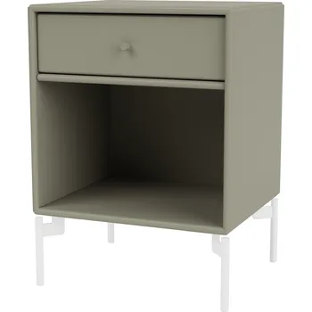 Noční stolek Montana, Noční stolek Dream na býlých nožkách hnědozelený - Formadore