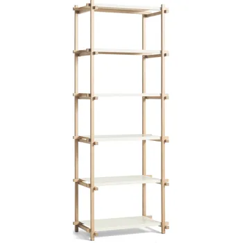 Knihovna Hay, Policový regál Woody dubový rám 196,5 cm bílý - Formadore