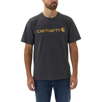 Pánské tričko Tričko CARHARTT Carhartt Core Logo t-shirt carbon heather Barva: šedá, Velikost: XL