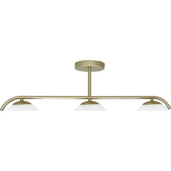 Stropní svítidlo se skleněným stínidlem v bílo-zlaté barvě 15x69 cm Amadeo – Candellux Lighting ID_1740662