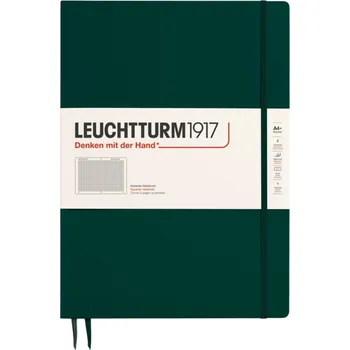 Diář Leuchtturm 1917, Zápisník Leuchtturm 1917 v tvrdých deskách, linkovaný, A4+, 123 stran, lesní zeleň, 100 g/m² - Formadore