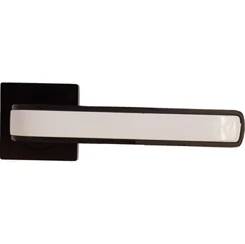 Dveřní kování DOMINO Dveřní dělené rozetové kování AXE-QR Black/White, QUADRO-QR BB, rozeta Dozický zámek