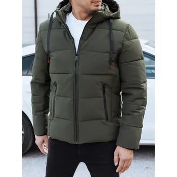 Pánská zimní prošívaná bunda Dstreet TX5061 - výprodej Barva: Zelená, Velikost: 2XL