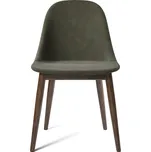 Audo Copenhagen, Židle Harbour čalouněná na tmavých dubových nožkách zelená - Formadore