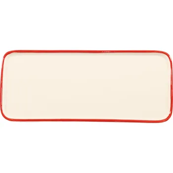 Zafferano, Servírovací talíř Lido Rim obdélníkový 26,5 cm červený - Formadore