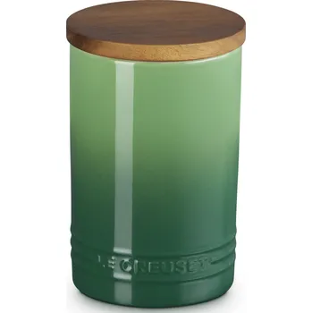 Dóza na potraviny Le Creuset, Dóza Le Creuset s dřevěným víkem, 770 ml, bambusově zelená - Formadore
