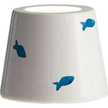Stínidlo Zafferano, Stínidlo na stolní lampu Poldina s rybičkami keramické bílé - Formadore