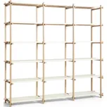 Hay, Policový regál Woody trojitý dubový rám 196,5 cm bílý - Formadore