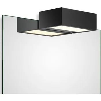 Nástěnné svítidlo Decor Walther, Světlo nad zrcadlo Box Clip On LED 2700K 15 cm černé matné - Formadore