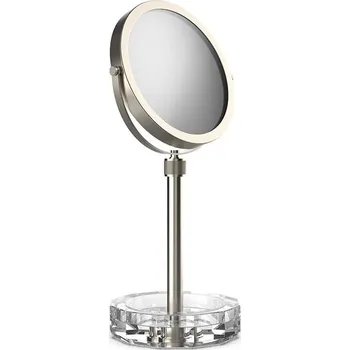 Decor Walther, Kosmetické zrcátko Kristall s průhledným podstavcem nikl - Formadore
