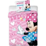 Faro • Povlečení do malé dětské postýlky Sweet Minnie Mouse - Disney - 100% bavlna - 100 x 135 cm + 40 x 60 cm