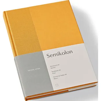 Diář Semikolon, Nelinkovaný zápisník Natural Affair A5 žlutý - Formadore