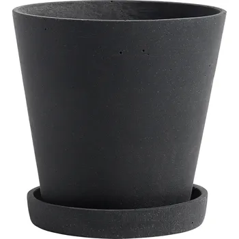 Květináč Hay, Malý květináč Hay s podstavcem 15 cm černý - Formadore