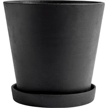 Květináč Hay, Malý květináč Hay s podstavcem 26 cm černý - Formadore