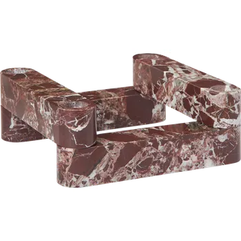 Svícen Ferm Living, Modulární svícny Newel na klasické svíčky, červený mramor, 4 ks - Formadore