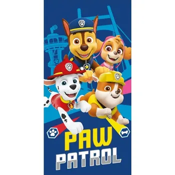 BrandMac • Plážová osuška Tlapková patrola - Paw Patrol - Chase, Marschall, Rubble a Skye - 100% bavlna - 70 x 140 cm