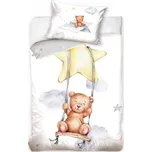 TipTrade (CZ) • Povlečení do dětské postýlky Medvídek na houpačce - 100% bavlna Renforcé - 40 x 60 cm + 100 x 135 cm