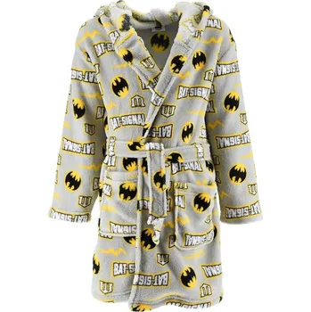 Dívčí župan SunCity • Dětský / chlapecký coral fleece župan s kapucí Batman EU 104 Šedá