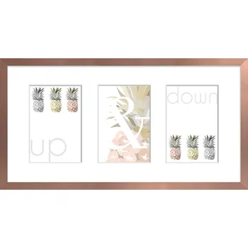 Styler, Rámeček na 3 fotografie Sanremo 23 x 46 cm měděný - Formadore