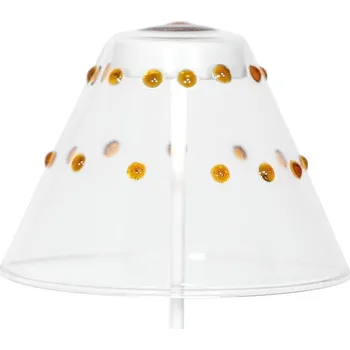 Stínidlo Zafferano, Stínidlo na stolní lampu Swap s tečkami skleněné žluté - Formadore