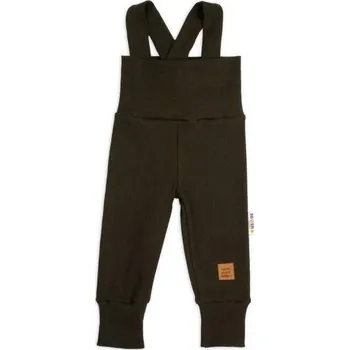 Baby Nellys Rostoucí legíny se šlemi, žebrované s širokým pásem čokoláda Vel. 80/86