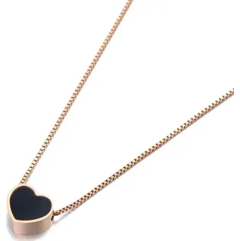 Náhrdelník Victoria Filippi Stainless Steel Ocelový náhrdelník s oboustranným přívěskem ve tvaru srdce NH-N19136/131 Zlatá 39 cm + 4 cm (prodloužení)