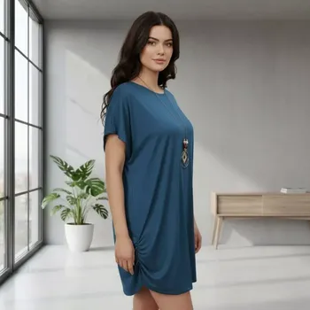 Dámské oblečení Dámské petrol šaty nadměrná univerzální velikost XL - XXXL R1332