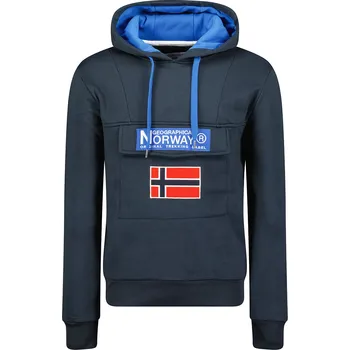 Pánská mikina Pánská mikina s kapucí GEOGRAPHICAL NORWAY Gadrien Barva: Tmavě modrá, Velikost: L