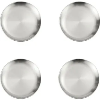 Talíř 4 ks talířů z nerezové oceli 30 cm Stříbrné kuchyňské talíře pro velké porce hlavních jídel slavnostní i každodenní stolování