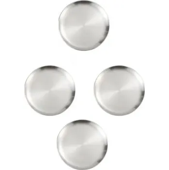 Talíř 4 ks talířů z nerezové oceli 17 cm Stříbrné kuchyňské talíře na dezerty předkrmy servírování a každodenní stolování