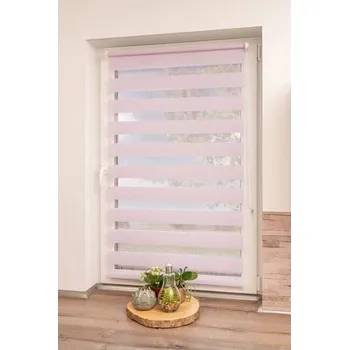 Zahradní dekorace K-Home Dvojitá roleta Madrid s upínacím systémem, vrtání není nutné, růžová, 45 x 150 cm (Š x D)
