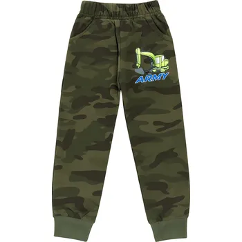 xcena Bavlněné tepláky Army s bagrem Velikost: 98