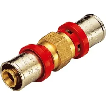 Fitinka Tiemme spojka oboustranná 20x20 lisovací přímá