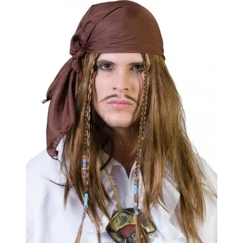 Karnevalová paruka Paruka pirát s šátkem a korálky