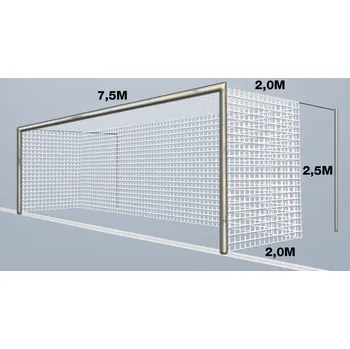 Sportovní branka Síť Cawila Net 7,50x2,50m Tiefe 2,0x2,0m 1000871055-weiss Velikost OS