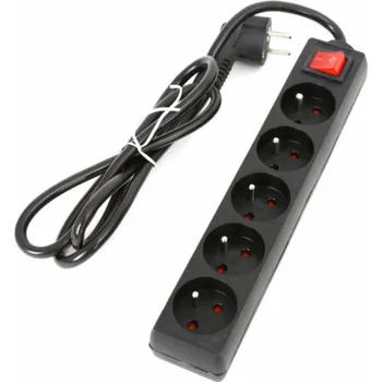 Prodlužovací kabel PLATINET FIESTA prodlužovací přívod 230V, 1.5m, 5 zásuvek, vypínač