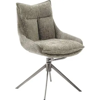 Jídelní židle Jídelní židle PARKER E cappuccino, podnož z kartáčované nerezové oceli