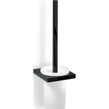 WC štětka Decor Walther, Wc štětka Contract nástěnná s akrylovou nádobkou černá matná - Formadore