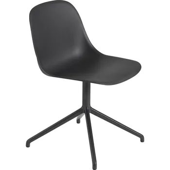 Jídelní židle Muuto, Židle Fiber Swivel na hliníkových nožkách černá - Formadore